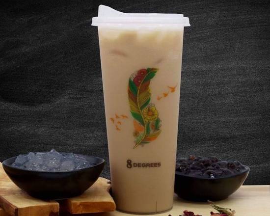 Order Rose Oolong Milk Tea food online from 8 Degrees Ice Cream & Boba store, Des Moines on bringmethat.com