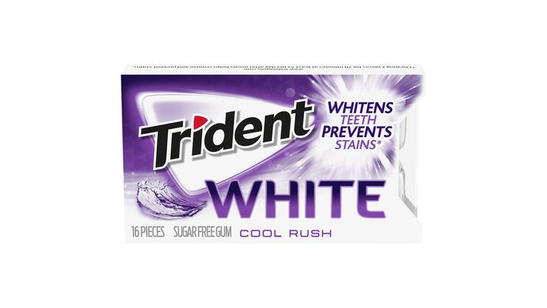 Order Trident White Cool Rush Sugar Free Gum - 16 Pieces food online from Exxon Constant Friendship store, Abingdon on bringmethat.com