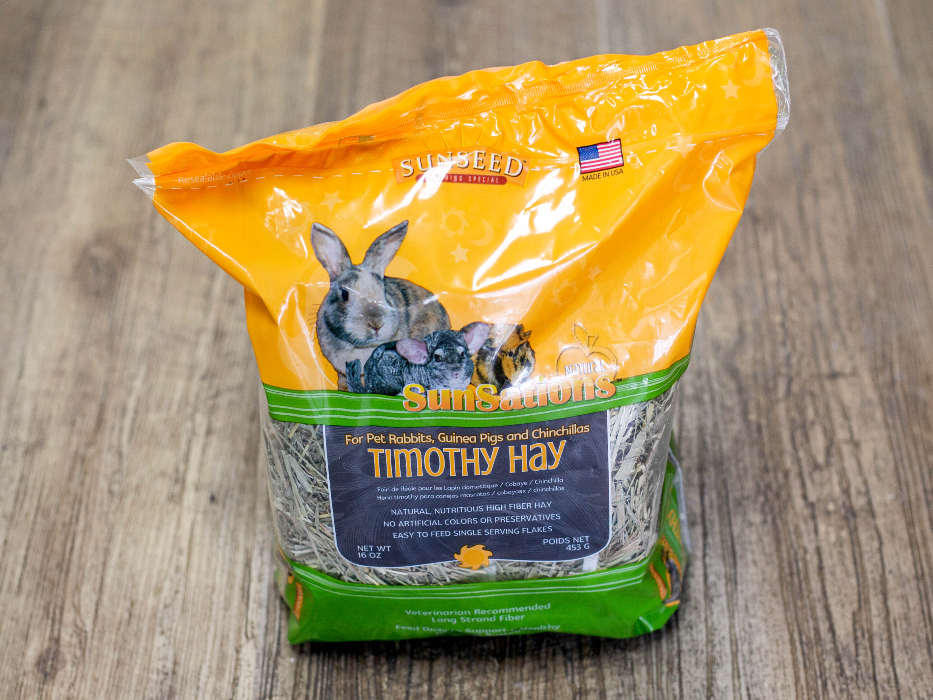 Order Sunseed - Sweet Grass Timothy Hay 16 oz. food online from Park Pet Shop store, Chicago on bringmethat.com