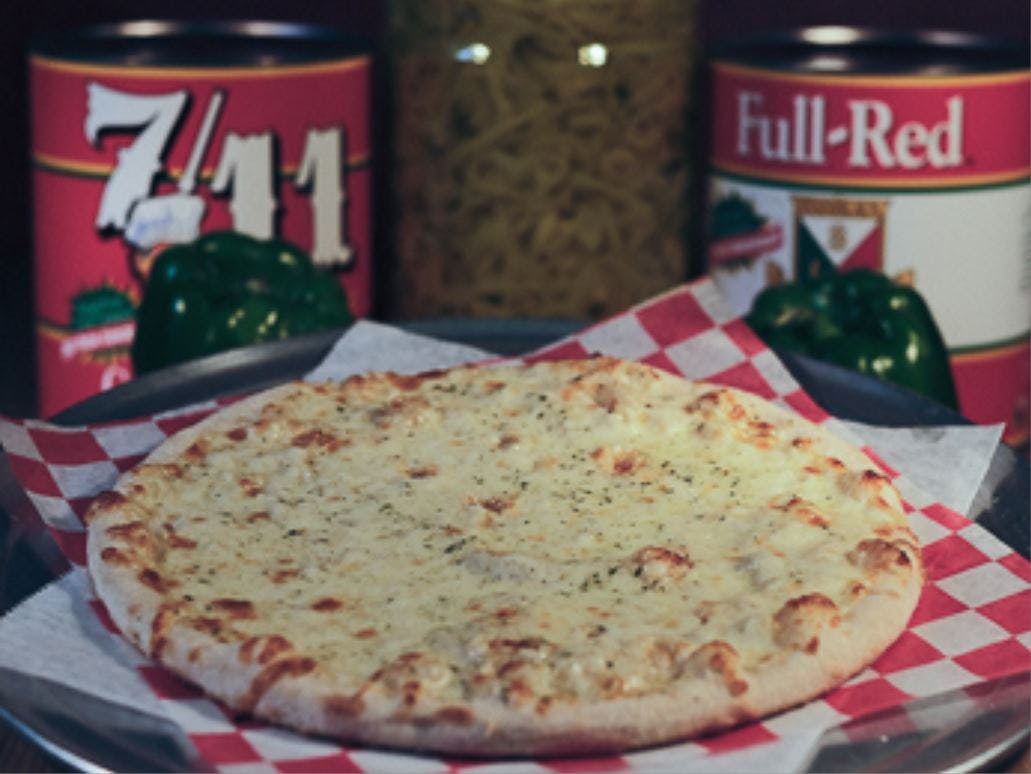 Order White Pizza - Medium 14'' (8 Slices) food online from Italian Village Pizza store, Canonsburg on bringmethat.com