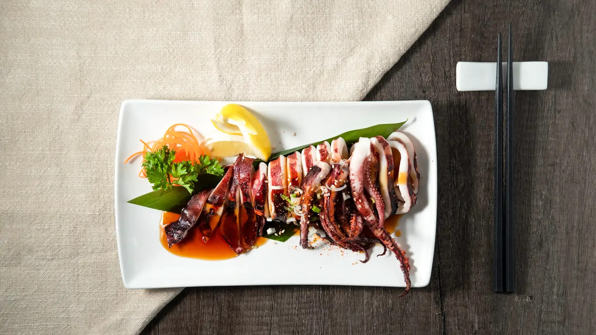 Order BBQ Squid food online from Izumi Japanese Steak House & Sushi Bar store, Windsor Locks on bringmethat.com