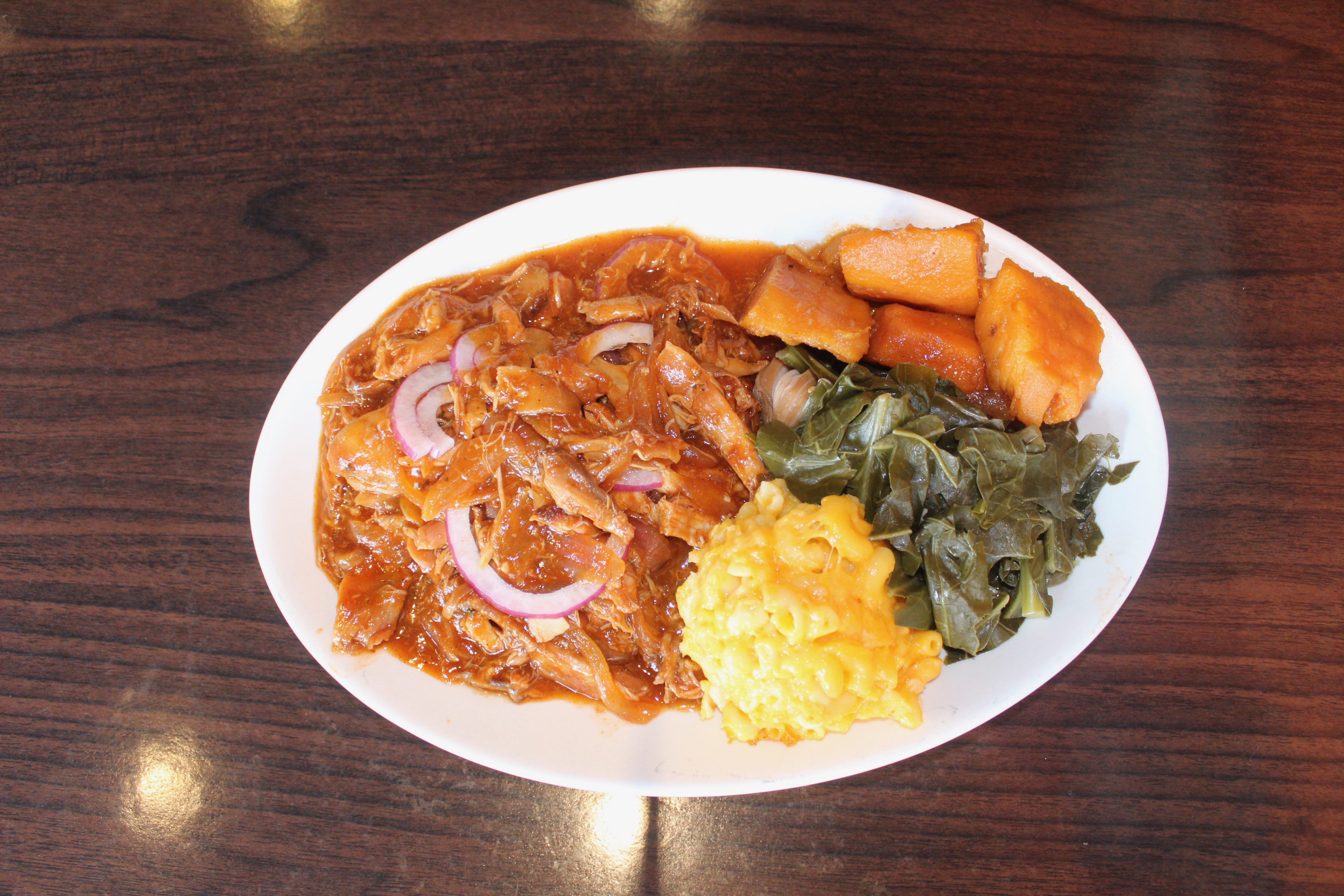 Order Pulled BBQ Chicken food online from Paula Soul Food Cafe store, Hackensack on bringmethat.com
