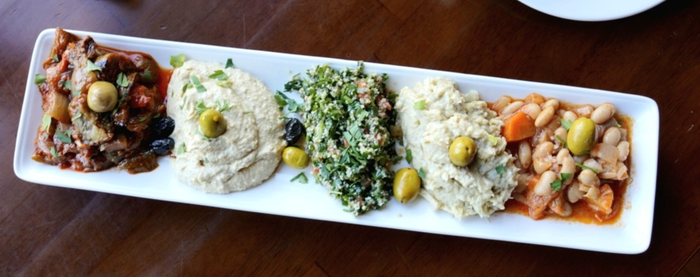 Order Small Meze Platter food online from Anatolia Cafe store, Cleveland Heights on bringmethat.com