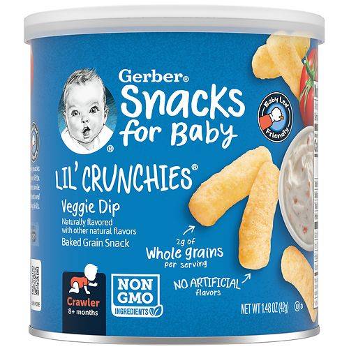 Order Gerber Graduates Lil' Crunchies Veggie Dip - 1.48 oz food online from Walgreens store, FAIRBANKS on bringmethat.com