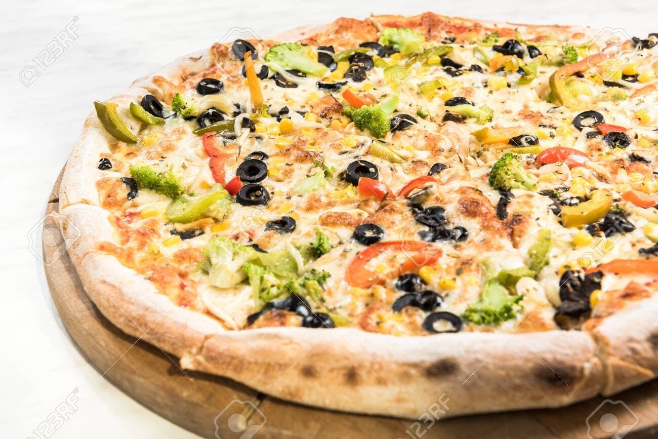 Order Vegetarian Pizza - Pizza food online from Father & Sons store, Woodbury on bringmethat.com
