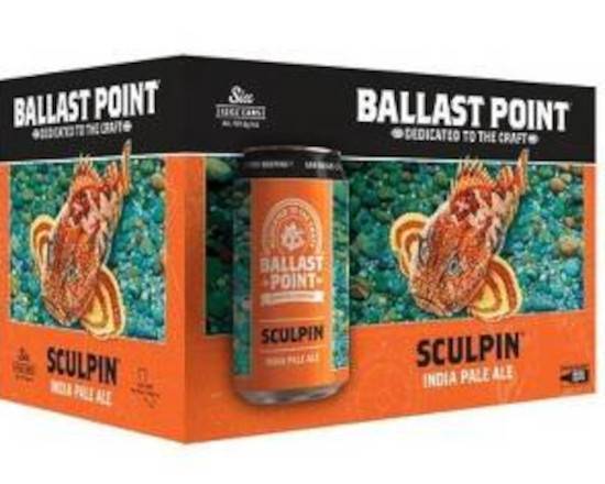 Order Ballast Point Sculpin IPA Beer 6 Pack food online from Newport Wine & Spirits store, Newport Beach on bringmethat.com