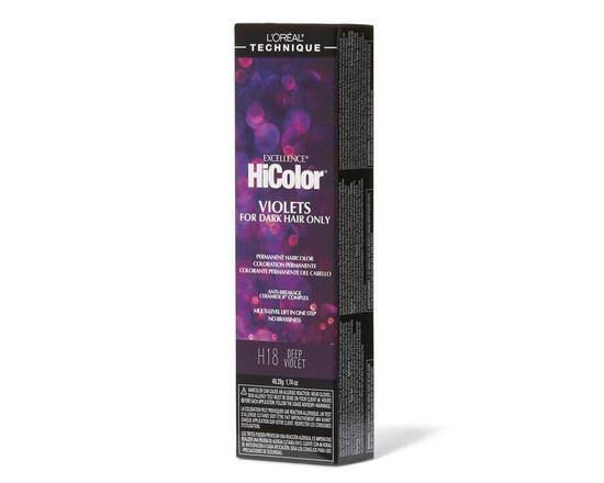 Order  L'Oreal HiColor Permanent HairColor Violets: H18 DEEP VIOLET food online from iDa Beauty Supply Store store, Middletown on bringmethat.com