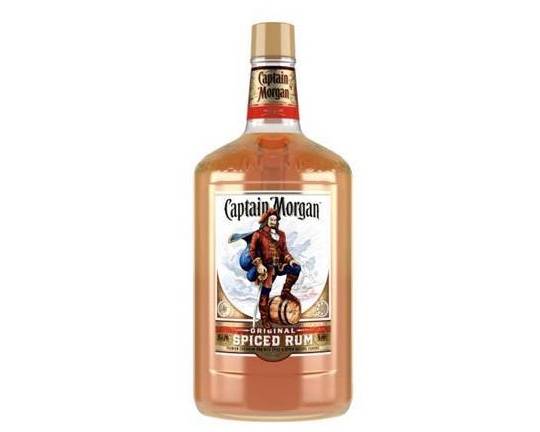 Order Captain Morgan Spiced, 1.75L rum (35.0% ABV) food online from Cold Spring Liquor store, Liberty Hill on bringmethat.com