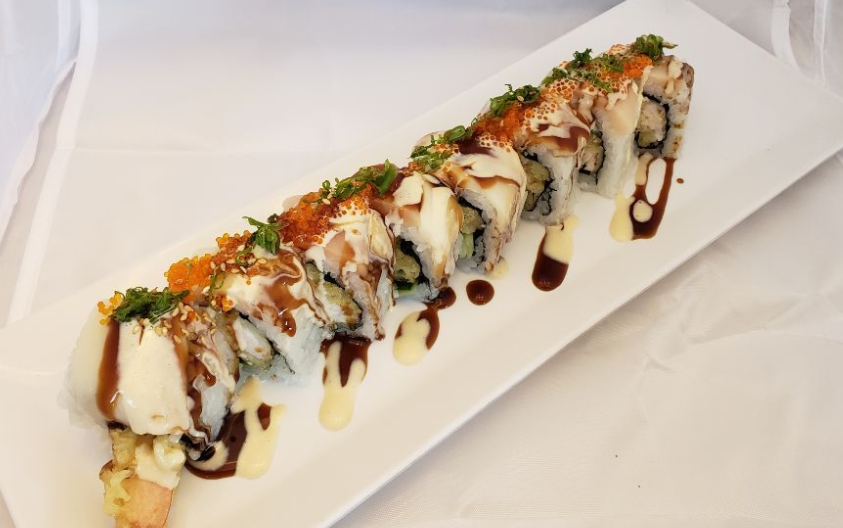 Order Candy Cane Roll food online from Joy Sushi store, San Mateo on bringmethat.com