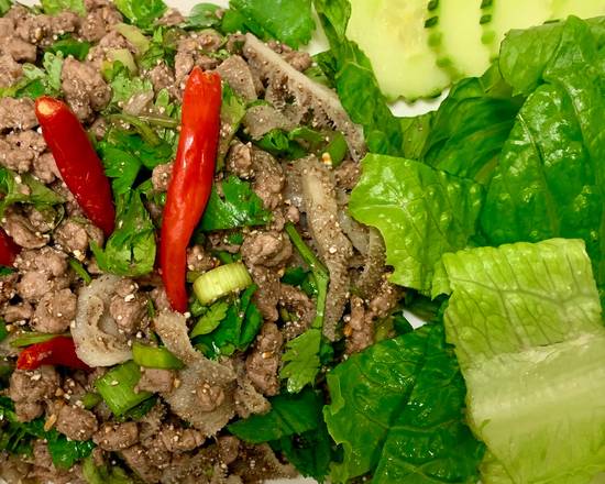 Order Beef Salad (ລາບຊີ້ນ Laab Siin) food online from Cafe Khao Neow store, Wasilla on bringmethat.com