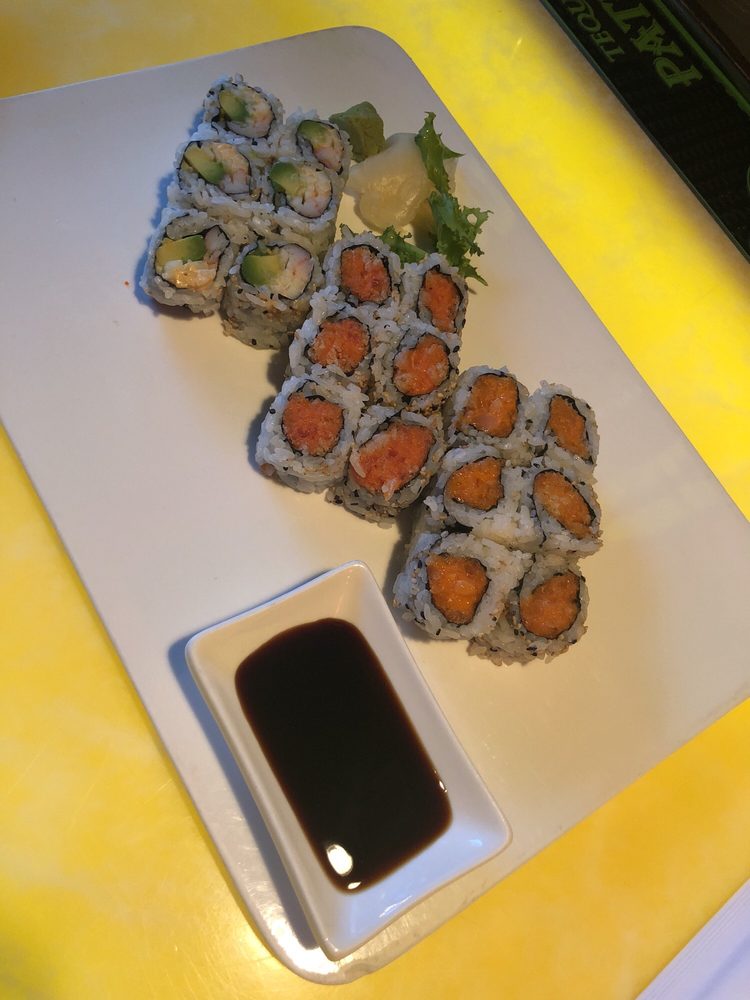 Order D. Spicy Tuna, Spicy California and Spicy Salmon Roll Combo food online from Asuka sushi store, New York on bringmethat.com