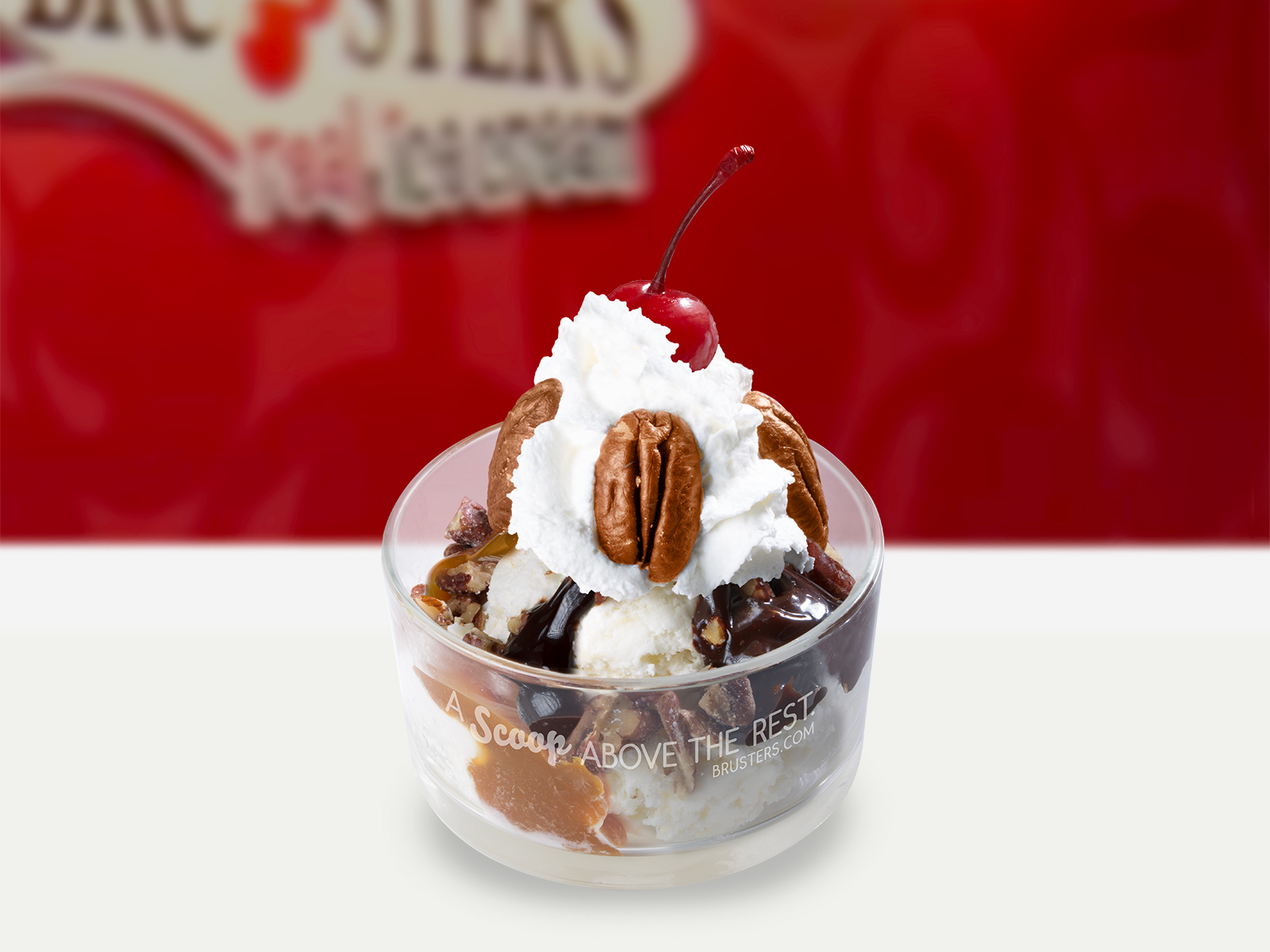 Order Turtle Sundae food online from Bruster's Real Ice Cream store, Pittsburgh on bringmethat.com