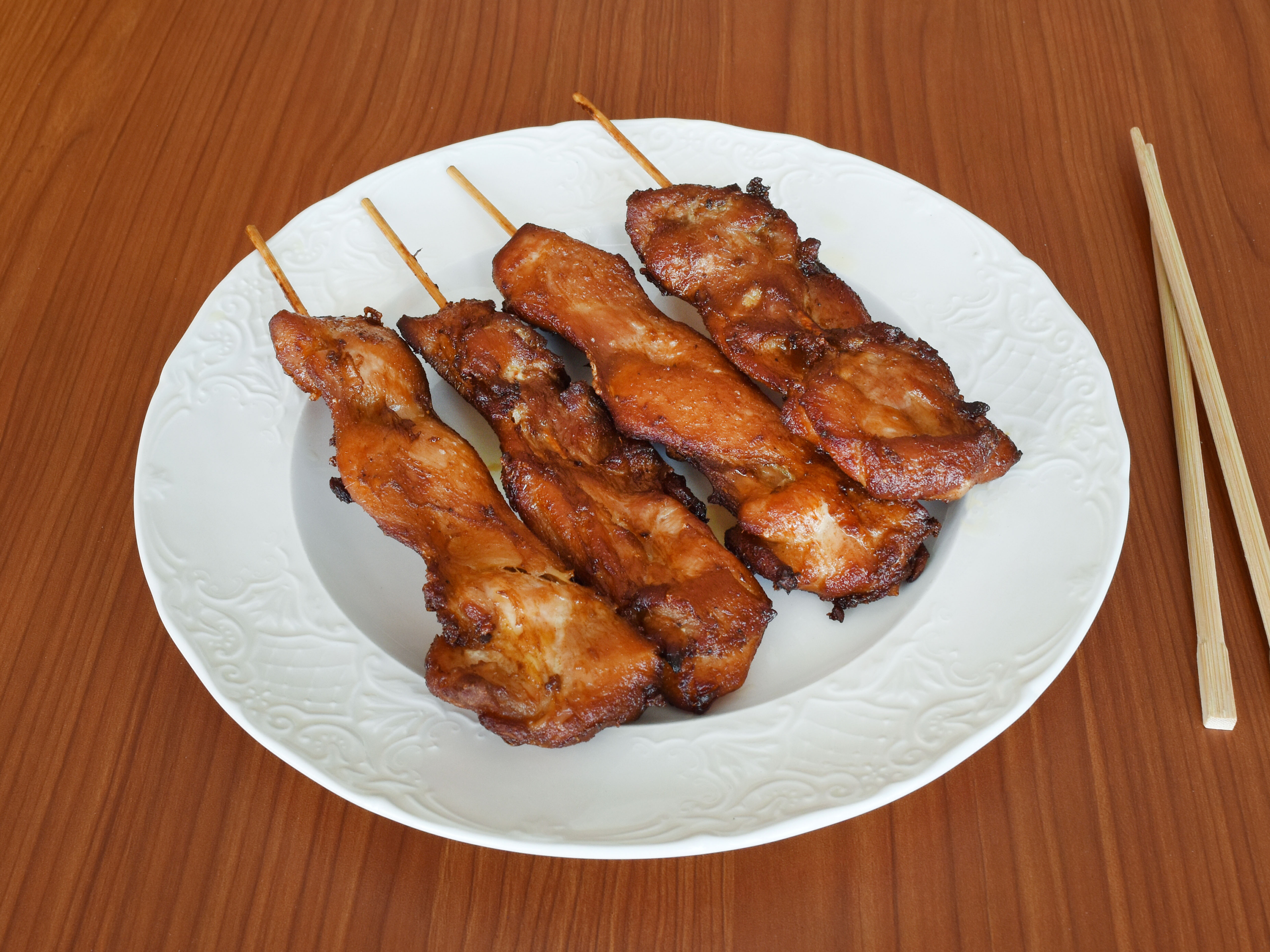 Order 011. Teriyaki Chicken Stick food online from Golden Sun Chinese Food store, Homer Glen on bringmethat.com