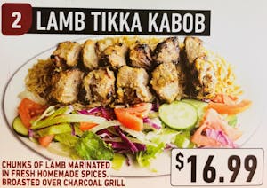 Order #2 Lamb Tikka Kabob food online from Jersey Kabob Platter & Pizza store, Monroe Township on bringmethat.com
