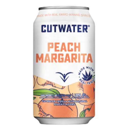 Order Cutwater Peach Margarita - 12 oz Can/Single food online from Bottle Shop & Spirits store, Los Alamitos on bringmethat.com