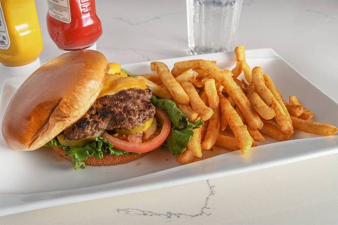Order Cheeseburger food online from Talia's Cafe store, Allen on bringmethat.com