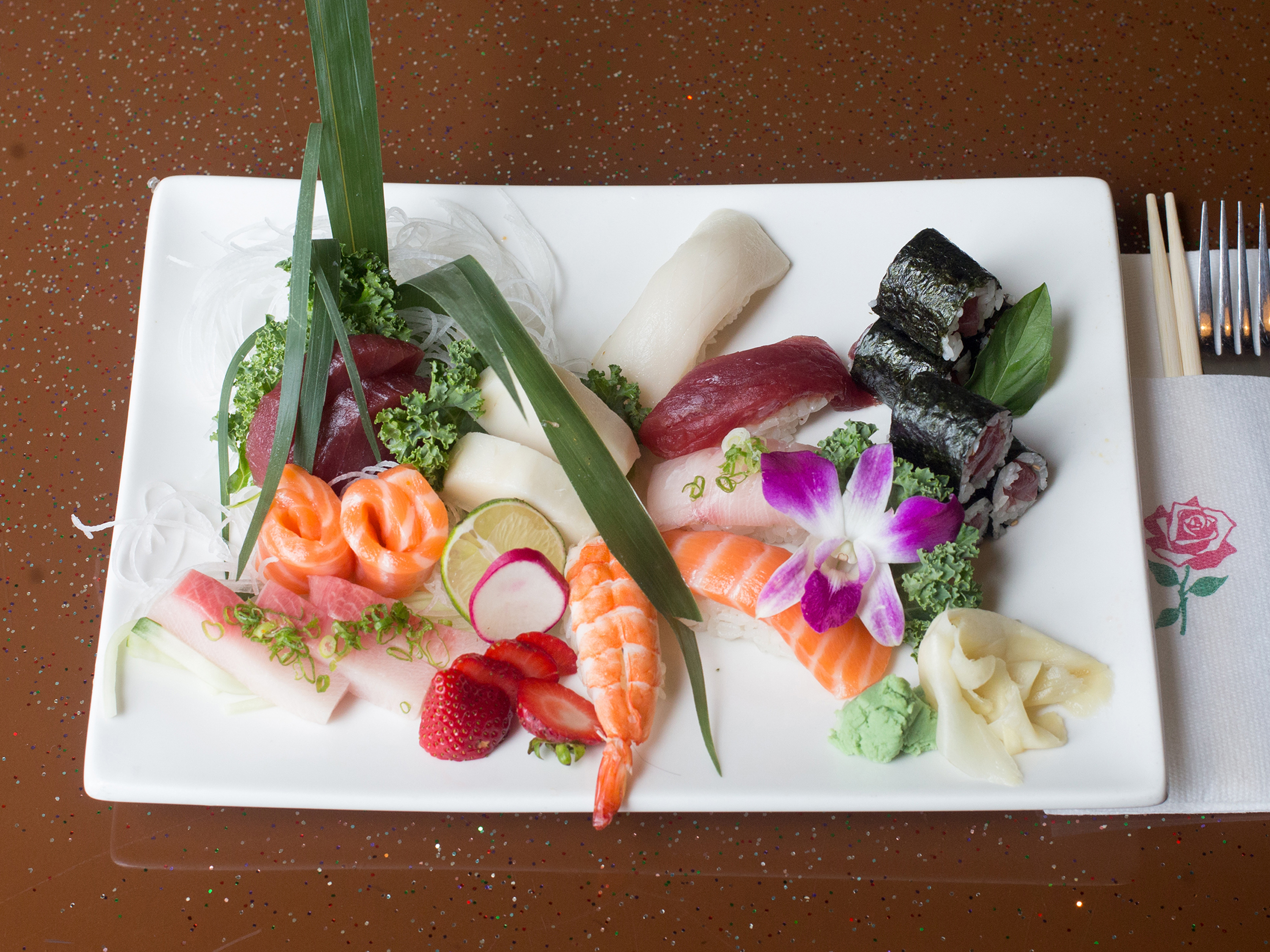 Order Sushi and Sashimi Combo food online from Wild Orchid store, Southington on bringmethat.com