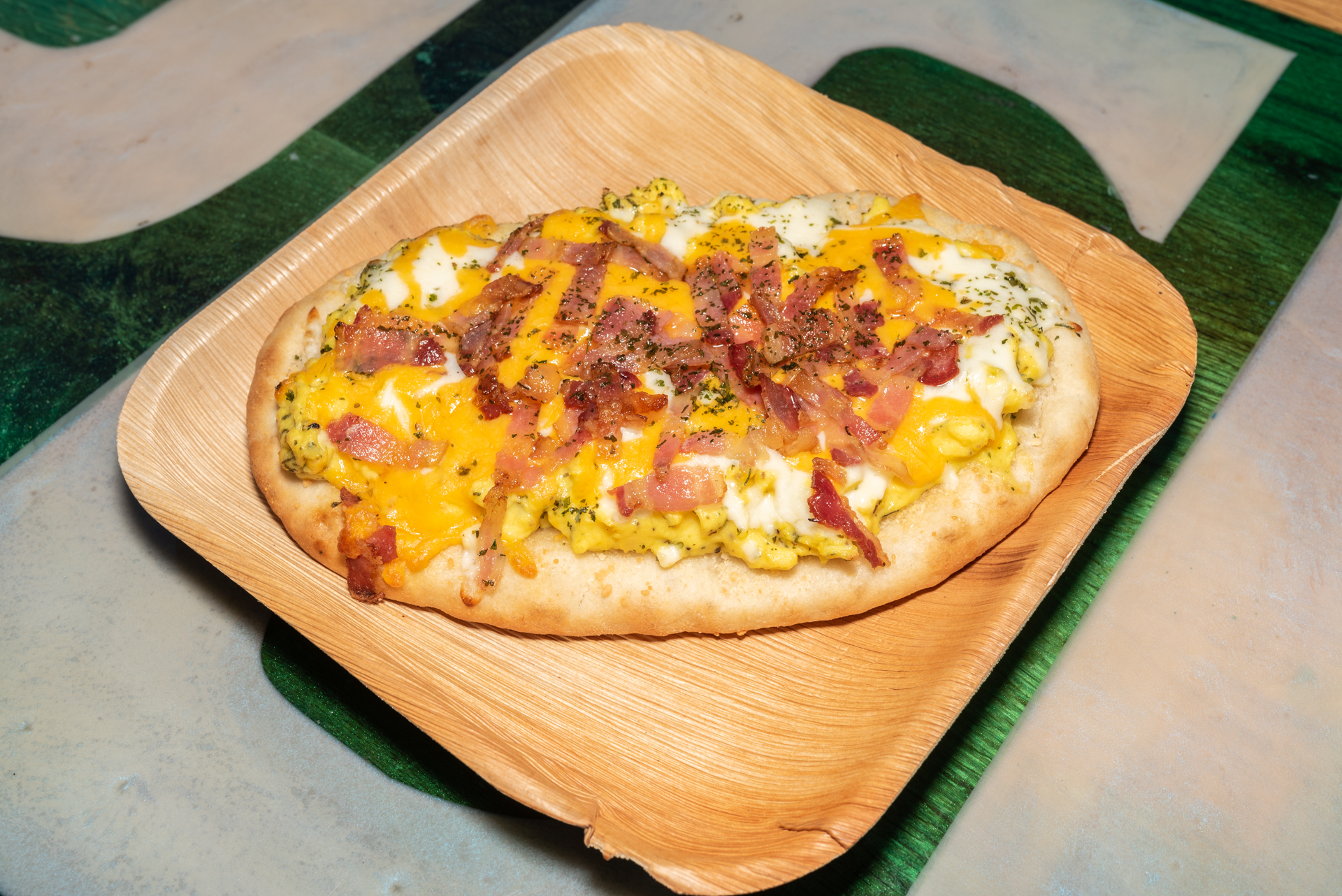 Order Bacon, Egg, & Cheese Flatbread food online from Peconic County Brewing store, Riverhead on bringmethat.com