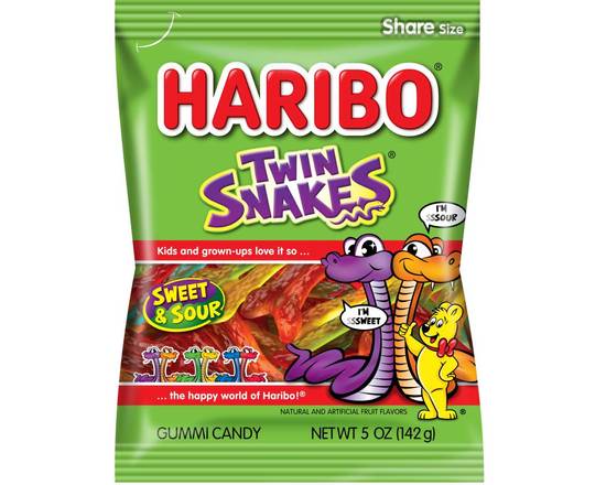 Order Haribo Twin Snakes 5oz  food online from Central Liquor Market store, Los Angeles on bringmethat.com