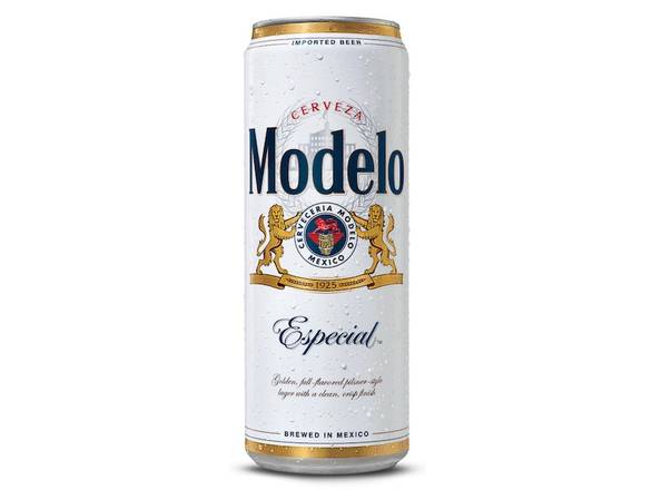 Order Modelo Especial Lager Mexican Beer - 24oz Can food online from S H Liquor Market store, Los Angeles on bringmethat.com