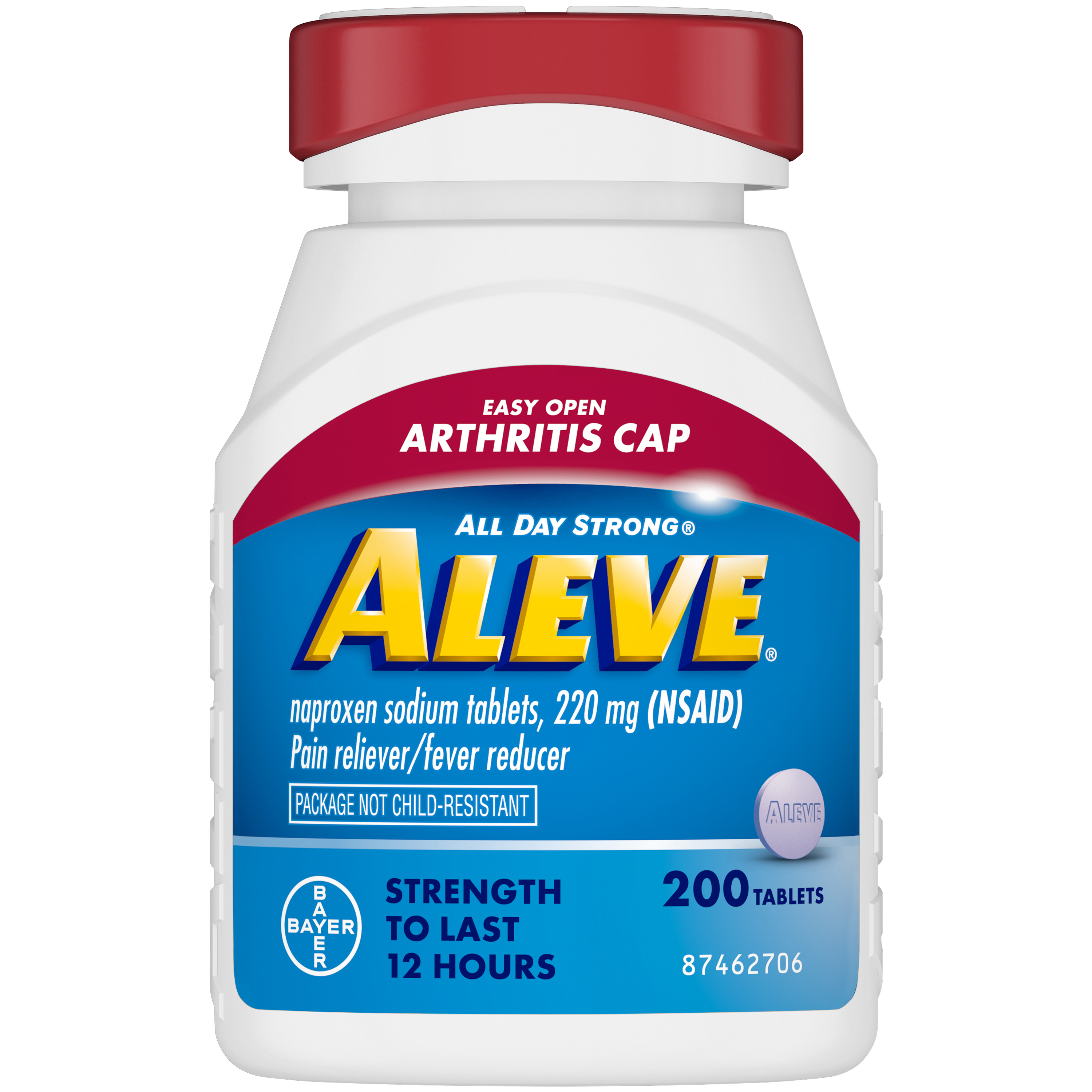 Order Aleve Easy Open Arthritis Cap Tablets, Naproxen Sodium for Pain Relief, 220mg - 200 ct food online from Rite Aid store, Aston on bringmethat.com