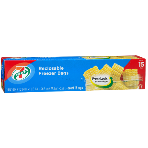 Order 7-Select Freezer Bags Gal 14ct food online from 7-Eleven store, Houston on bringmethat.com
