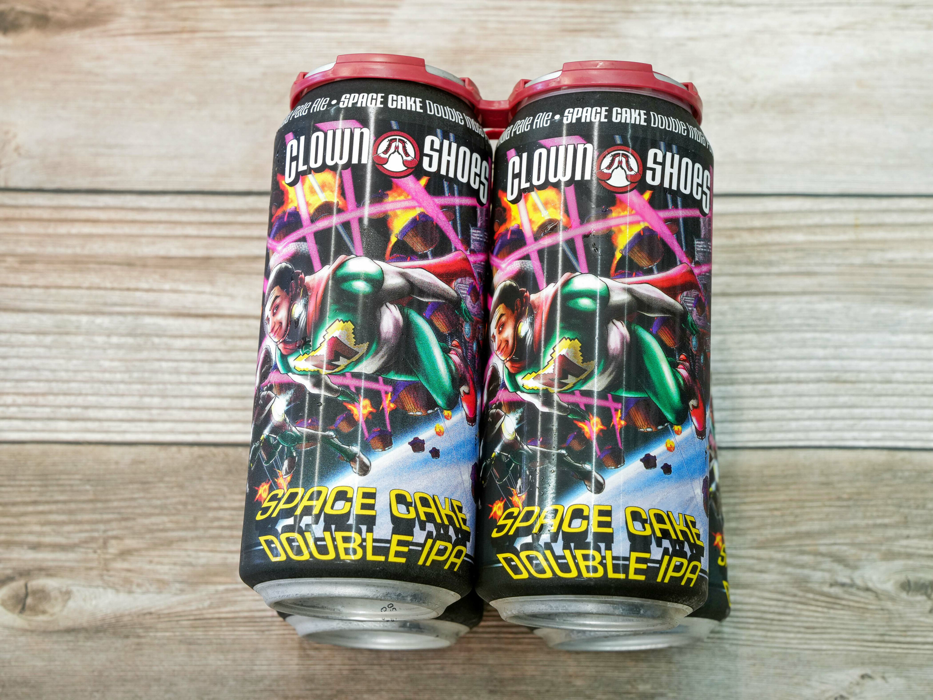 Order Clown Shoes Space Cake DBL IPA, 4 Pack 16 oz. food online from Holiday Liquor Market store, Los Angeles on bringmethat.com