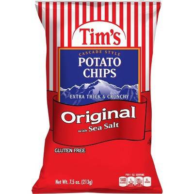 Order Tim's Potato Chips Original with Sea Salt Cascade Style (7.5 oz) food online from Rite Aid store, Yamhill County on bringmethat.com