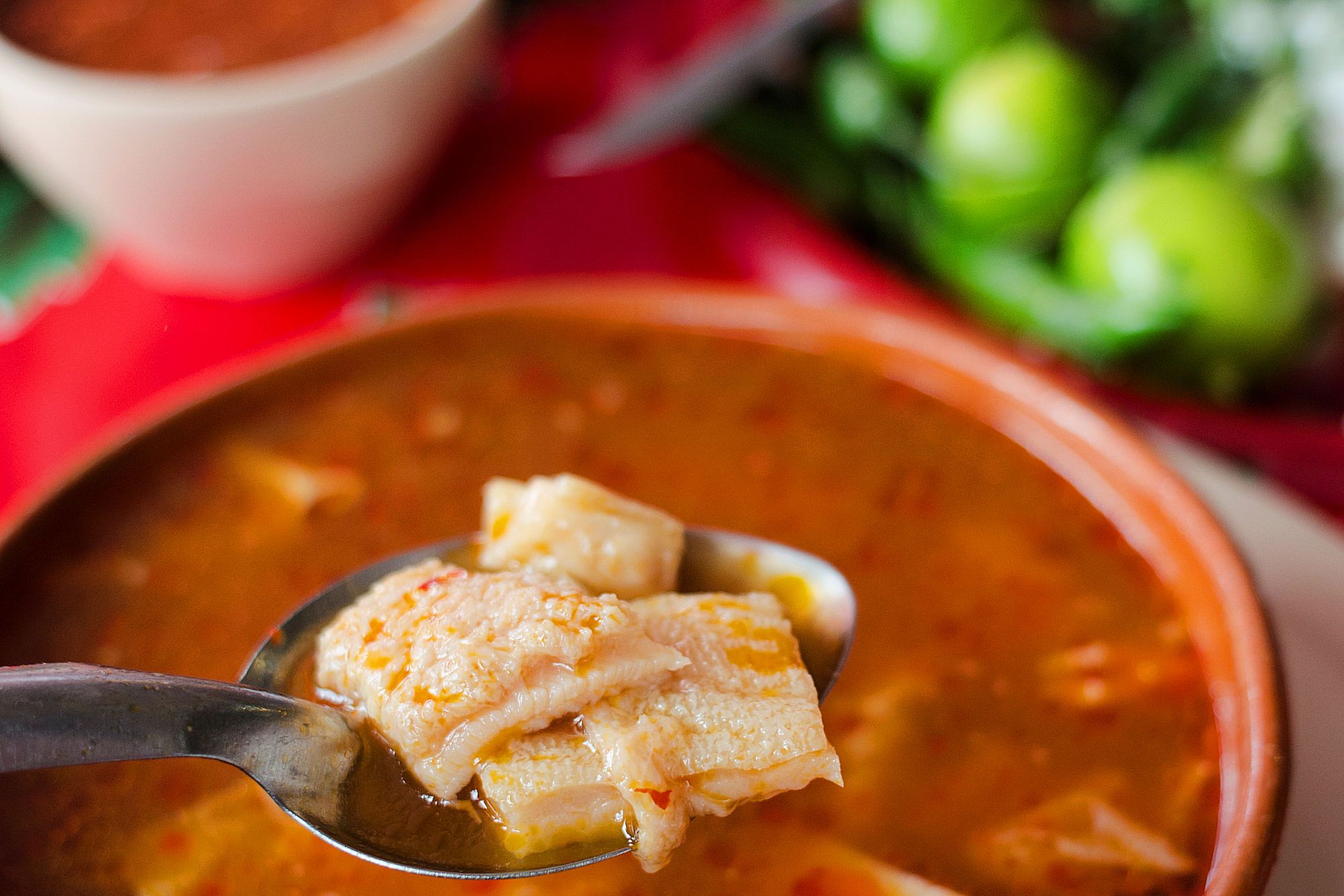 Order HOMEMADE MENUDO (32 OZ CONTAINER) SUNDAYS ONLY!!! food online from La Mejor store, Farmersville on bringmethat.com