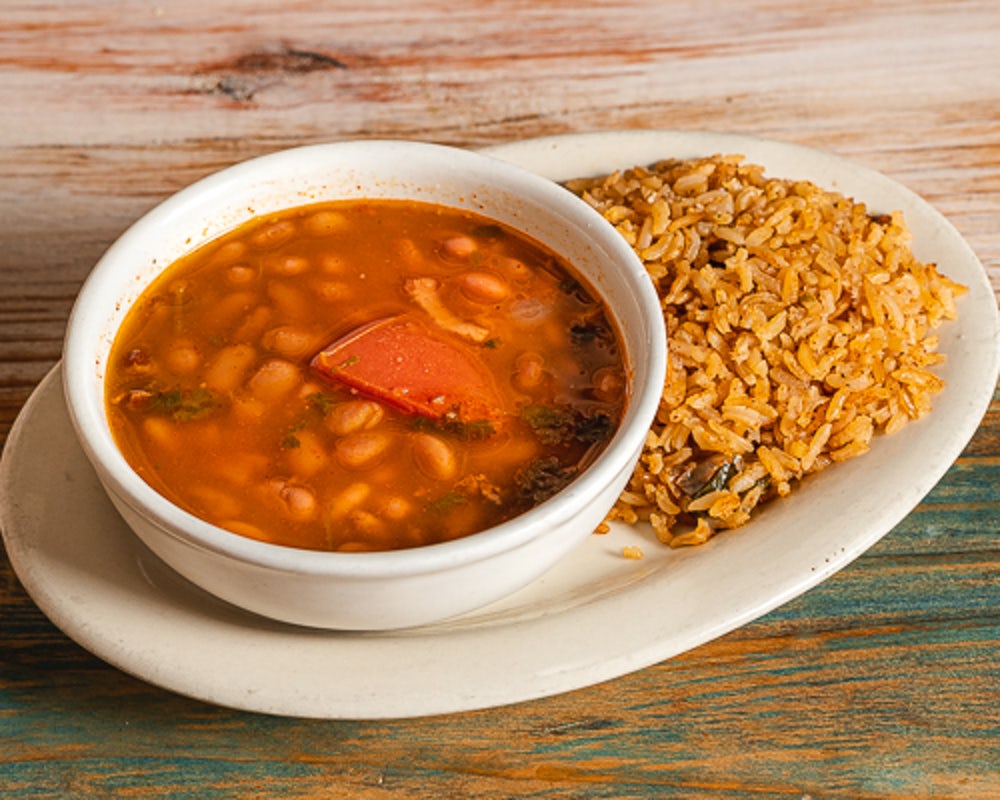 Order Rice and Charro Beans food online from Fajita Willie store, Houston on bringmethat.com