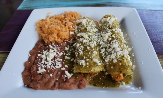 Order Enchiladas Suizas food online from Cantina Louie store, Asheville on bringmethat.com