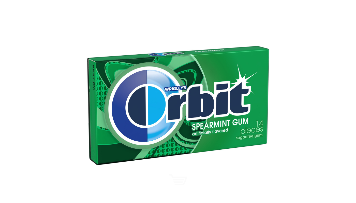 Order Orbit Sugarfree Gum Spearmint 14 Pieces Box 0.95 oz food online from Ross Liquor store, Sylmar on bringmethat.com