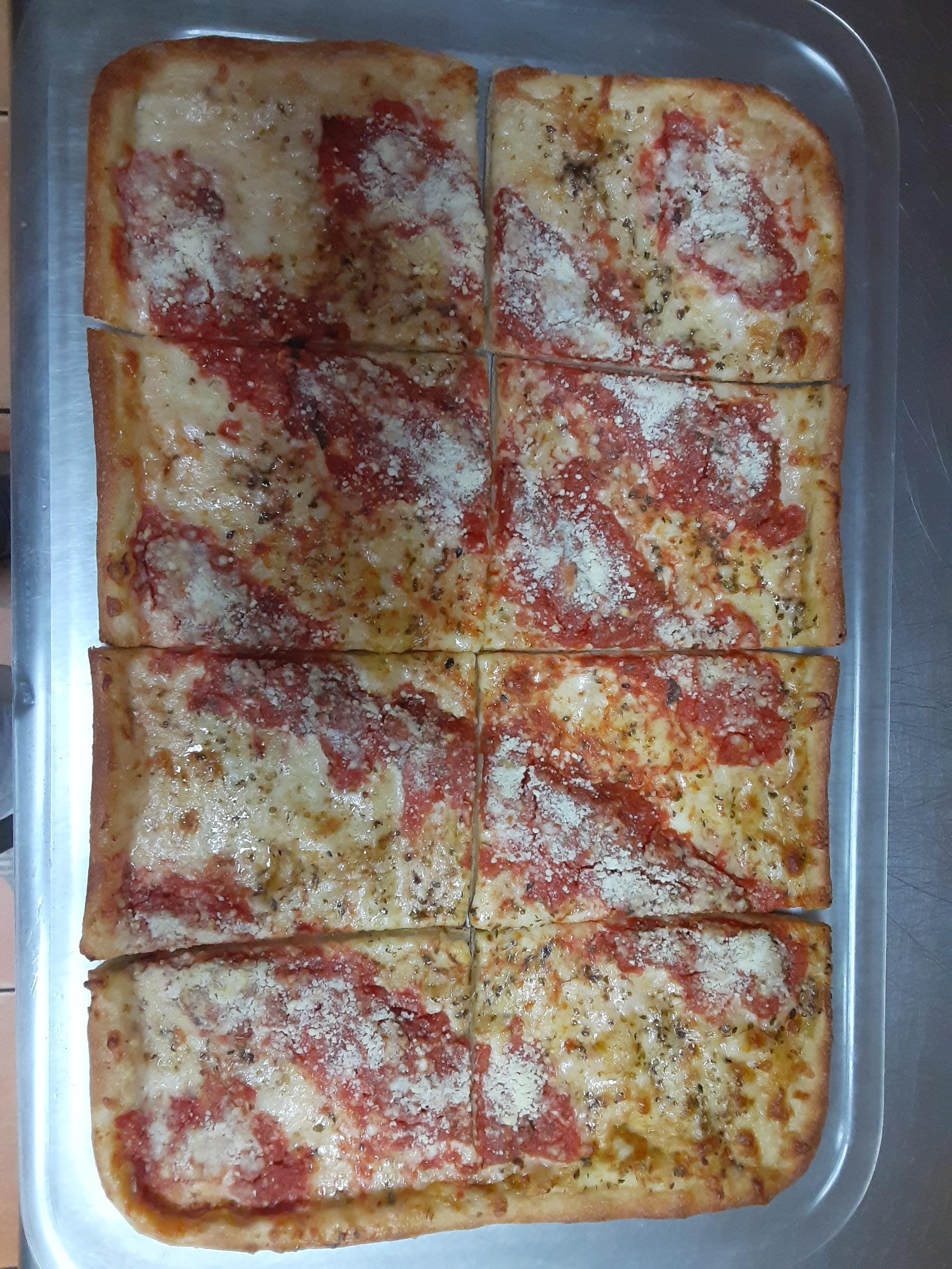 Order Grandma Cheese Pizza - Large 16'' (8 Slices) food online from Royal Pizza store, Lake Ronkonkoma on bringmethat.com
