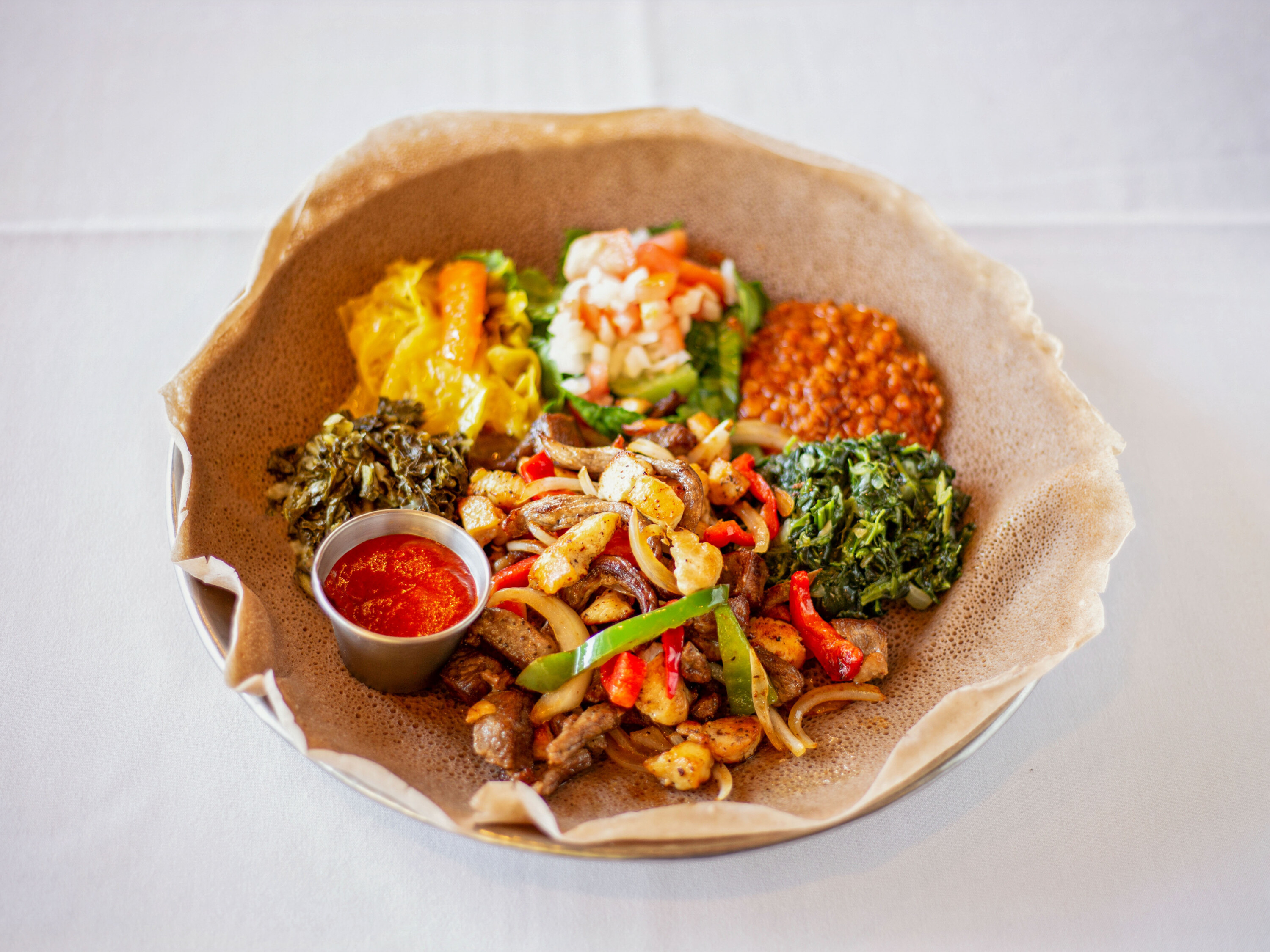 Order E4. Tibs Sampler for 1 Person food online from Ethiopia Diamond Restaurant II store, Chicago on bringmethat.com