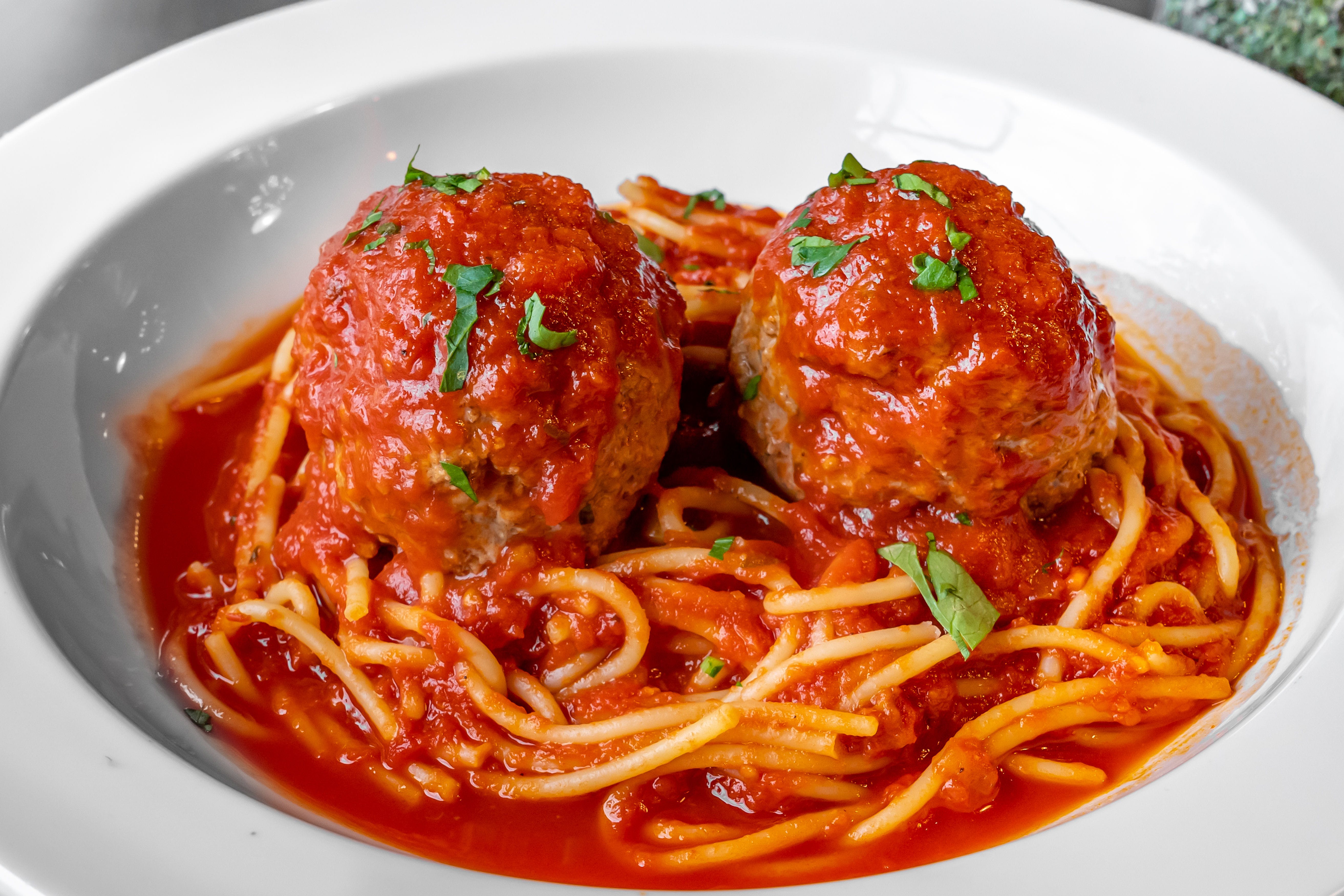 Order Pasta with Meatballs - Pasta food online from Gino Parlor Of Sandy Hook store, Sandy Hook on bringmethat.com