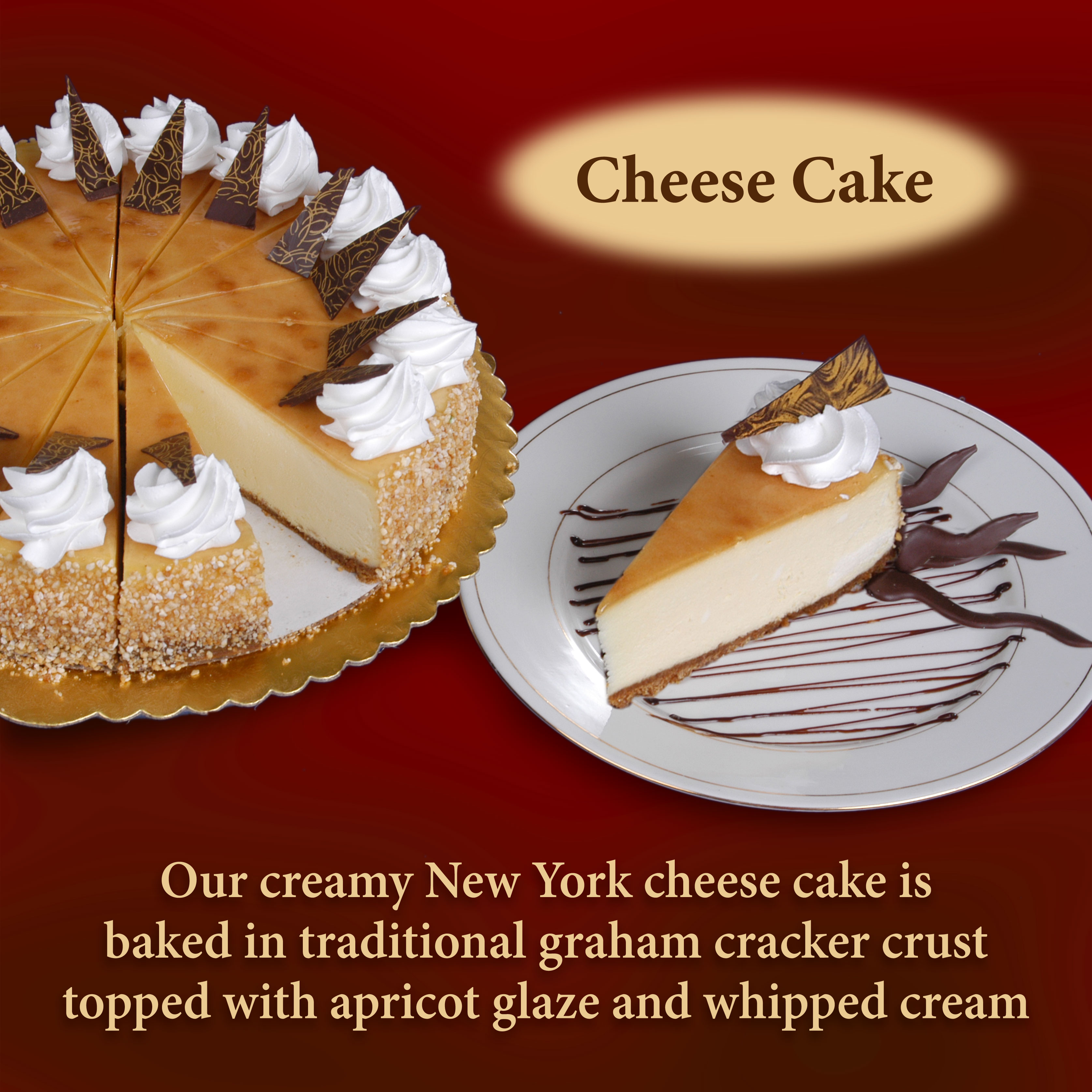 Order Whole Cheese Cake food online from Vienna Pastry store, Los Angeles on bringmethat.com