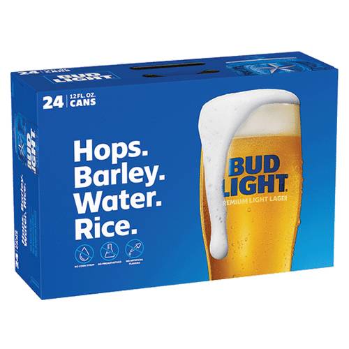 Order Bud Light Cans - 12 oz Cans/24 Pack food online from Bottle Shop & Spirits store, Los Alamitos on bringmethat.com