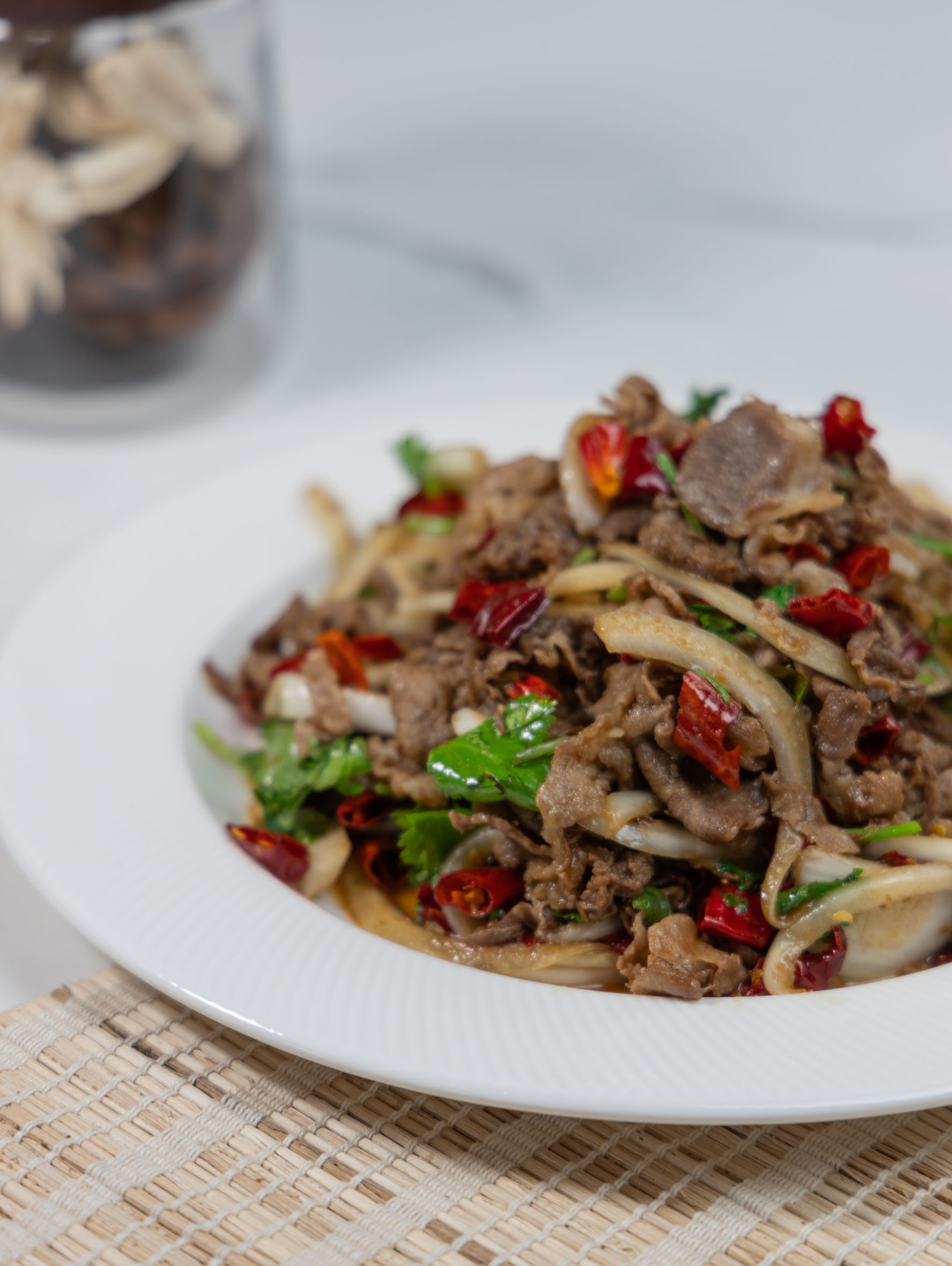 Order B6. Cumin Lamb food online from Northern Cafe store, Irvine on bringmethat.com