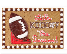 Order Let's Kickoff the Season Football - S3510 food online from Cookie Co store, Longview on bringmethat.com