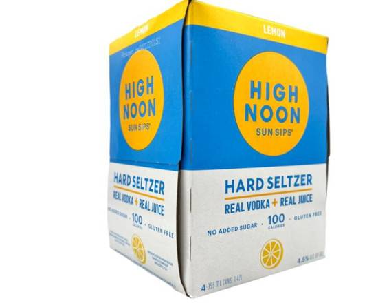Order High Noon, Lemon Vodka & Soda · 12 oz can × 24 (Units of 4) food online from House Of Wine store, New Rochelle on bringmethat.com