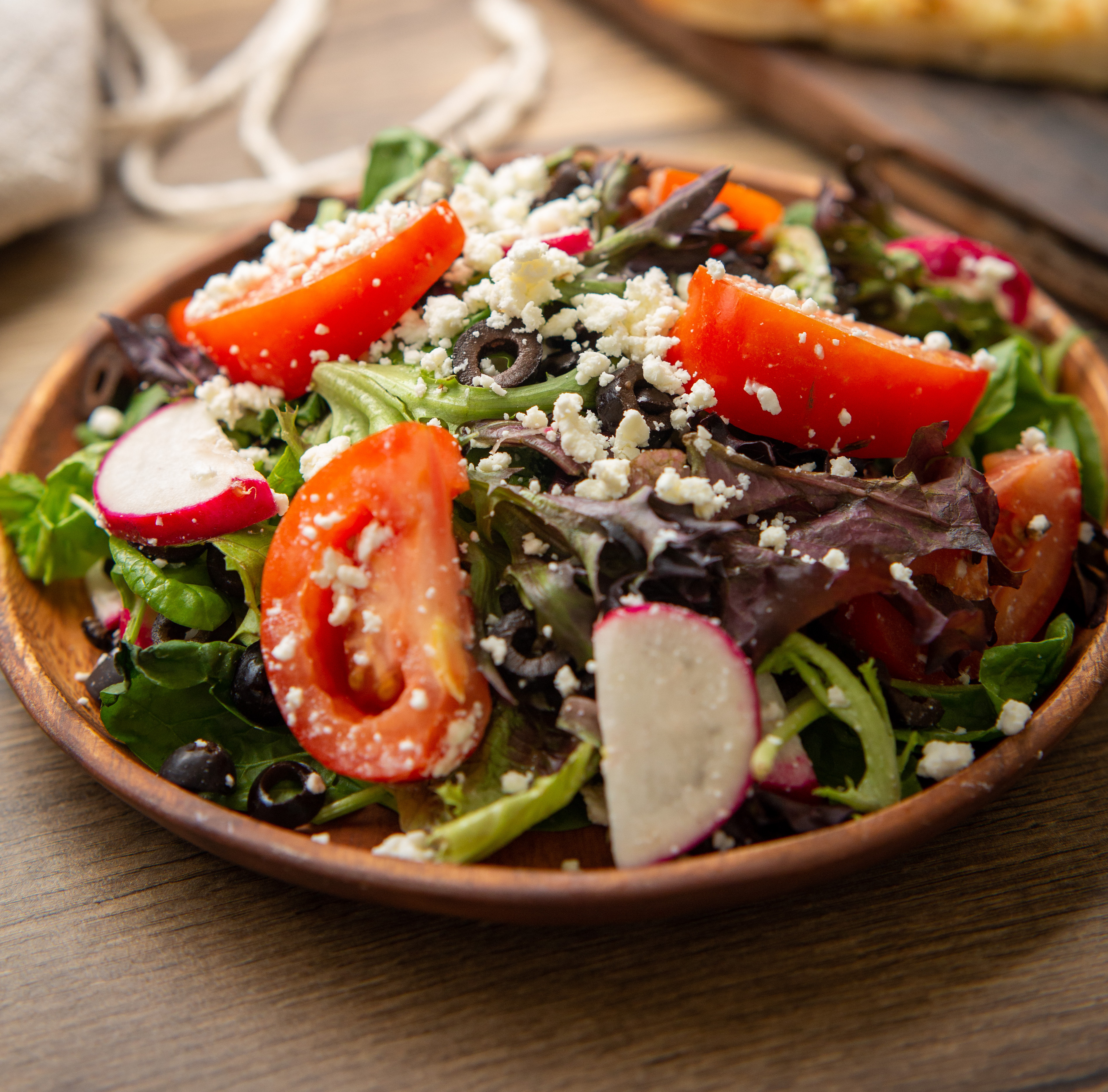 Order Greek Salad food online from Crave Pizza store, Anaheim on bringmethat.com