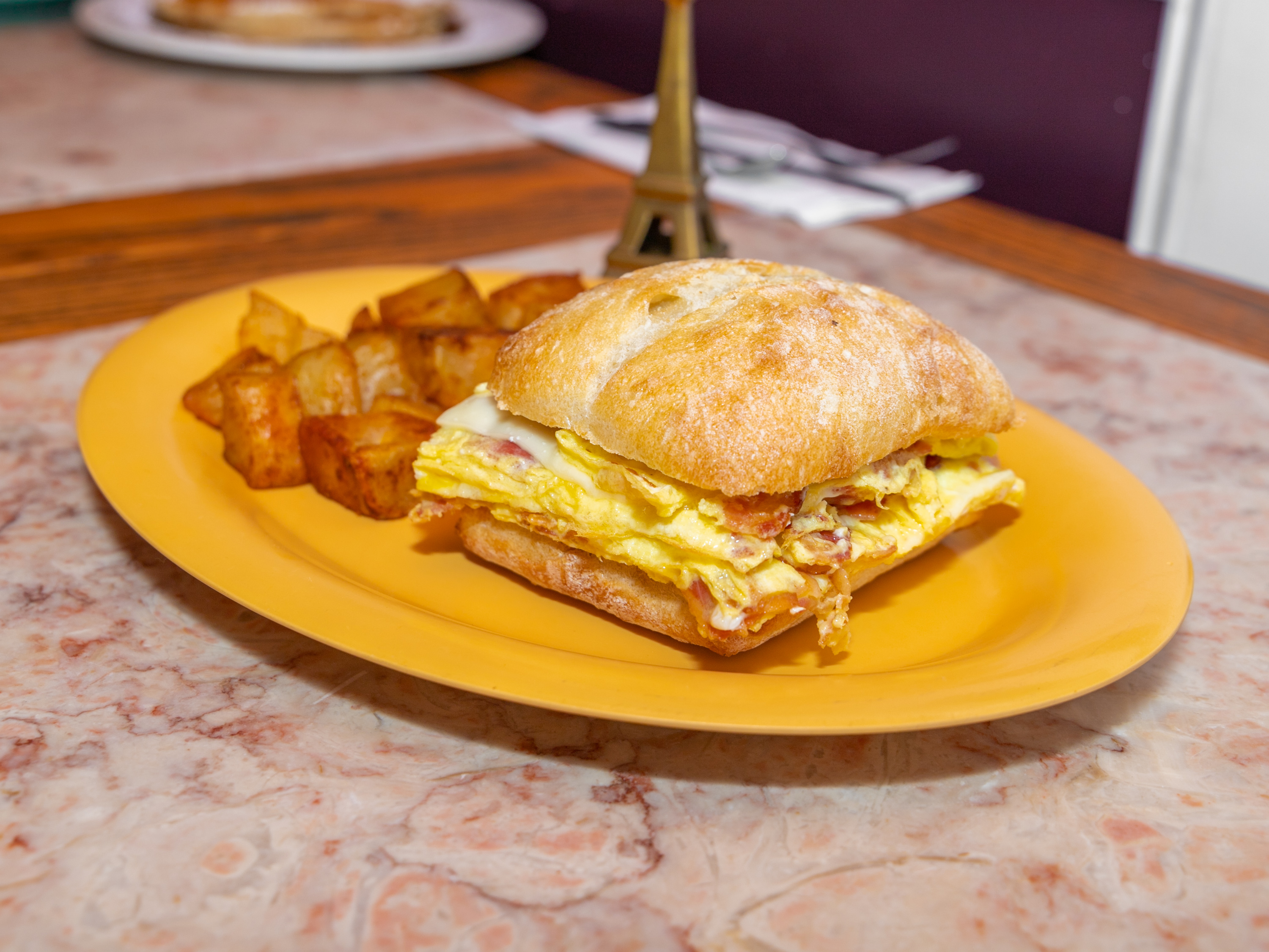 Order Breakfast Omelet Sandwich food online from The Spot Cafe store, Watertown on bringmethat.com