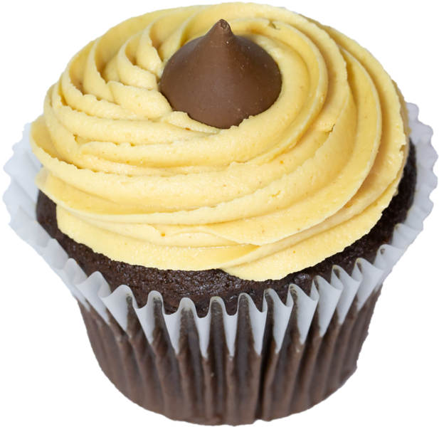 Order Peanut Butter Kiss Cupcake food online from Cupcake a La Mode store, Lee's Summit on bringmethat.com