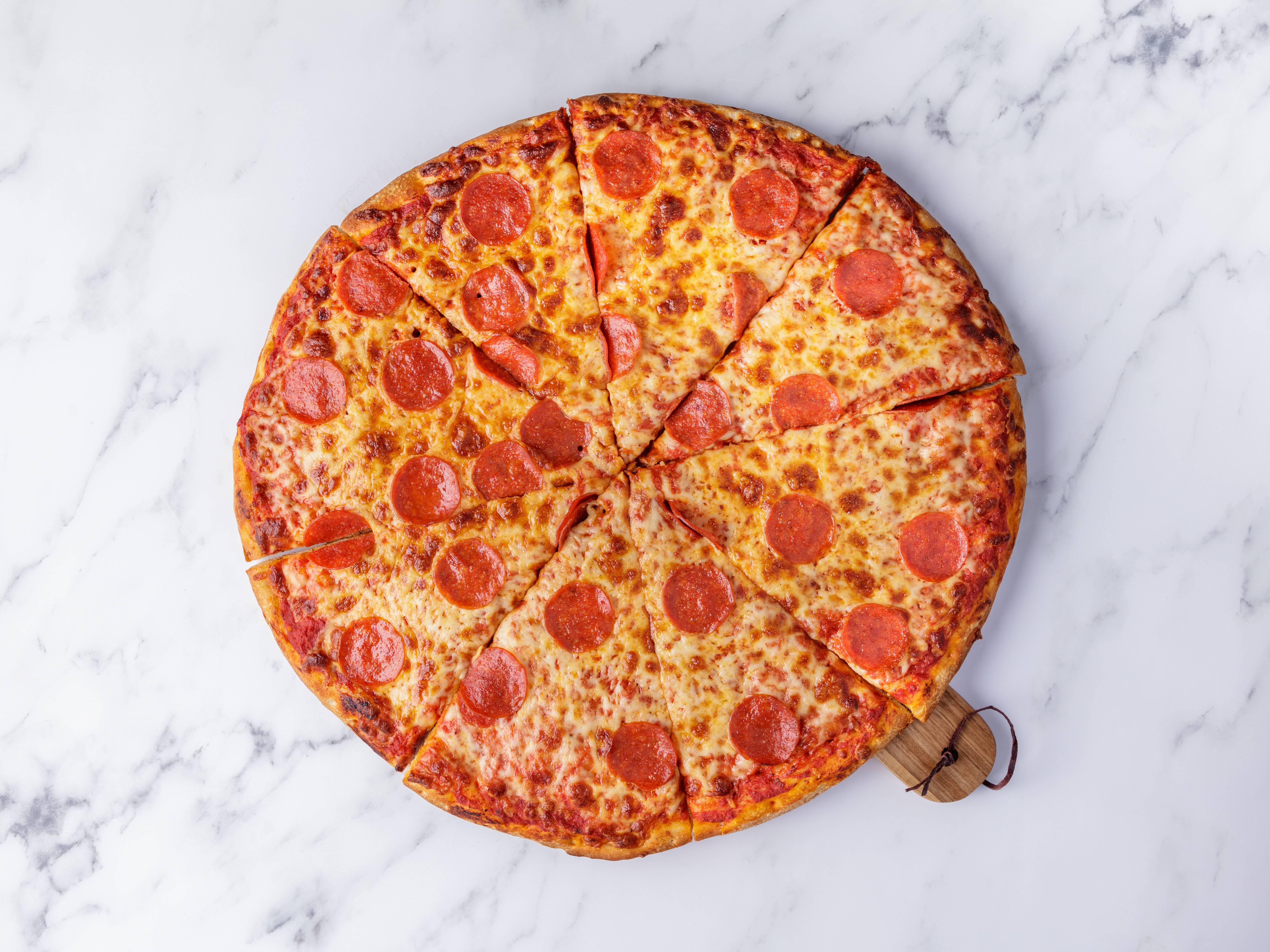 Order 8 Cut Round Hand Tossed Pizza food online from Dante's Pizza store, Troy on bringmethat.com