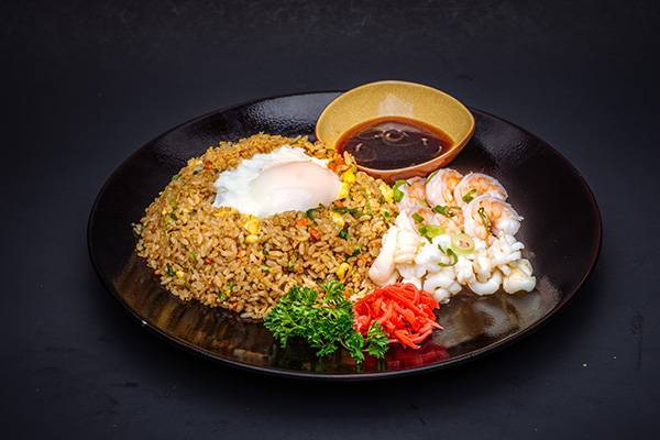 Order Seafood Fried Rice (シーフードチャーハン) food online from Goma Tei Ramen store, Honolulu on bringmethat.com