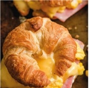 Order Croissant (Egg & Cheese) food online from Gold Leaf Pastry Shop store, Linden on bringmethat.com