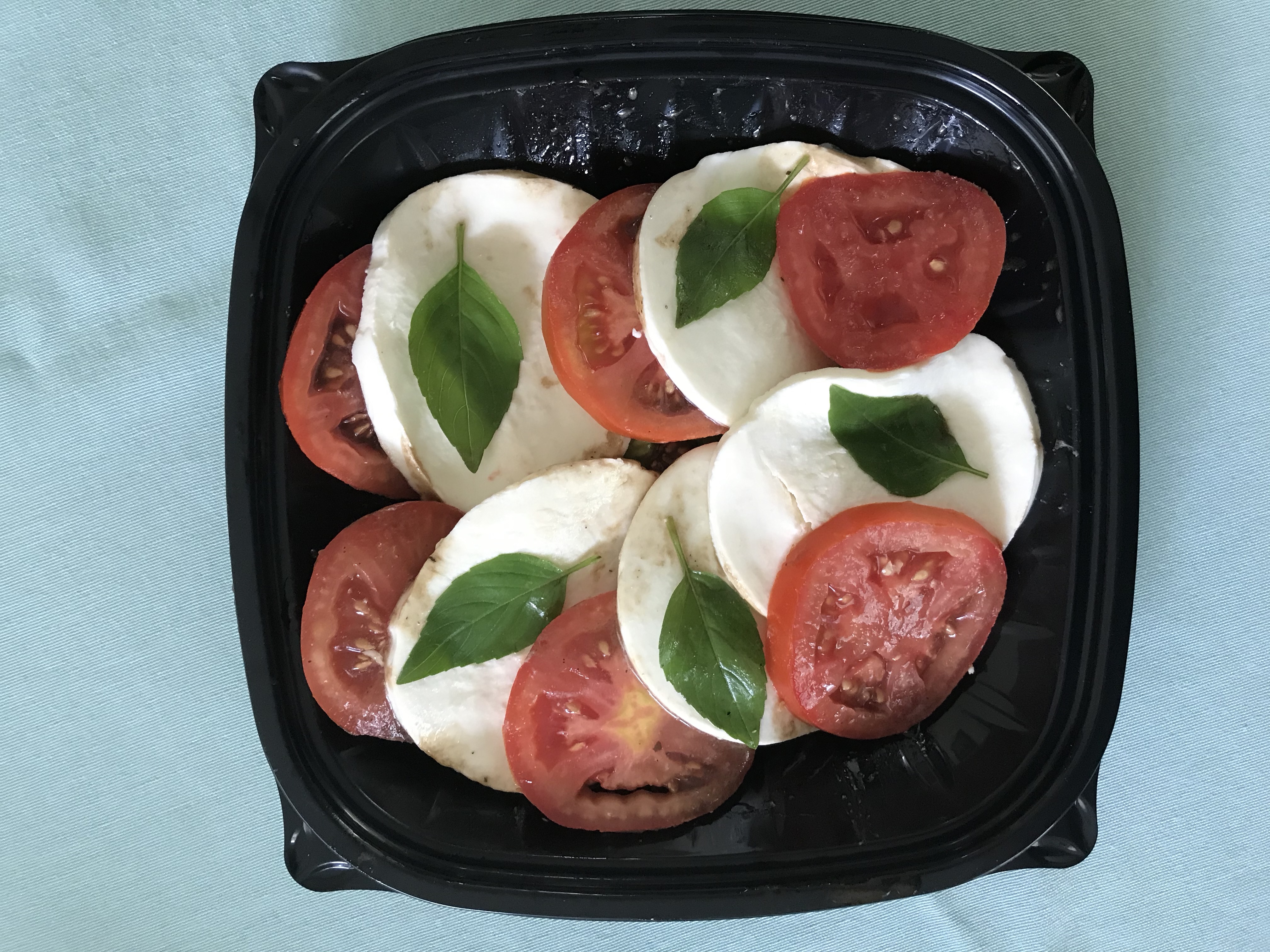 Order Large Caprese Salad w/ Side Balsamic & Garlic Roll food online from Tony & Bruno store, Northbrook on bringmethat.com