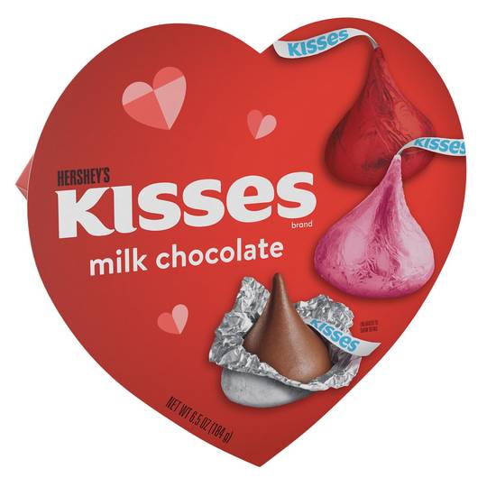 Order HERSHEY'S KISSES Milk Chocolate Candy, Valentine's Day, 6.5 oz, Gift Box food online from Cvs store, BLUE BELL on bringmethat.com