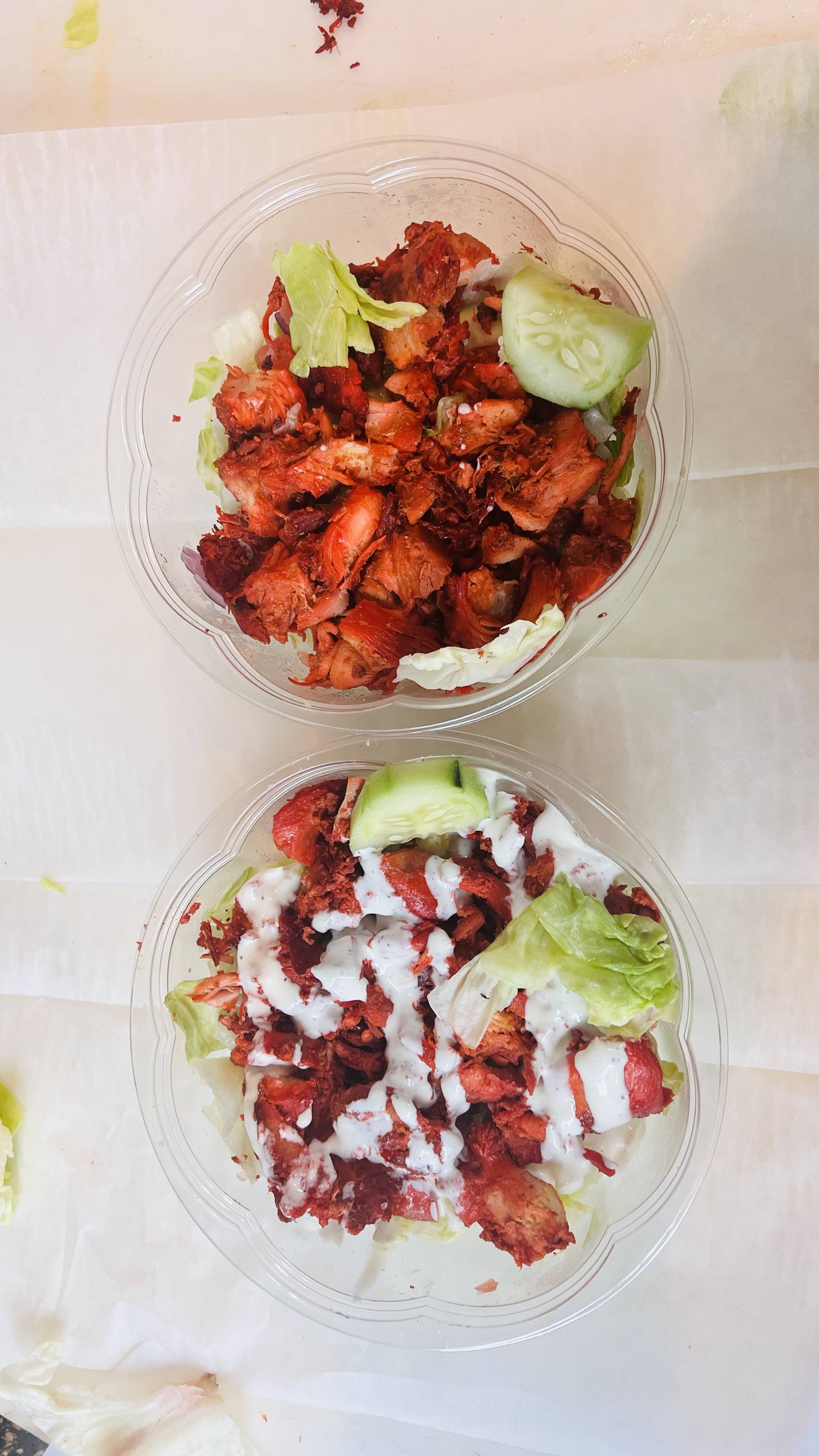 Order Halal  chicken salad 綾 food online from Habibi Gourmet Deli store, South Ozone Park on bringmethat.com