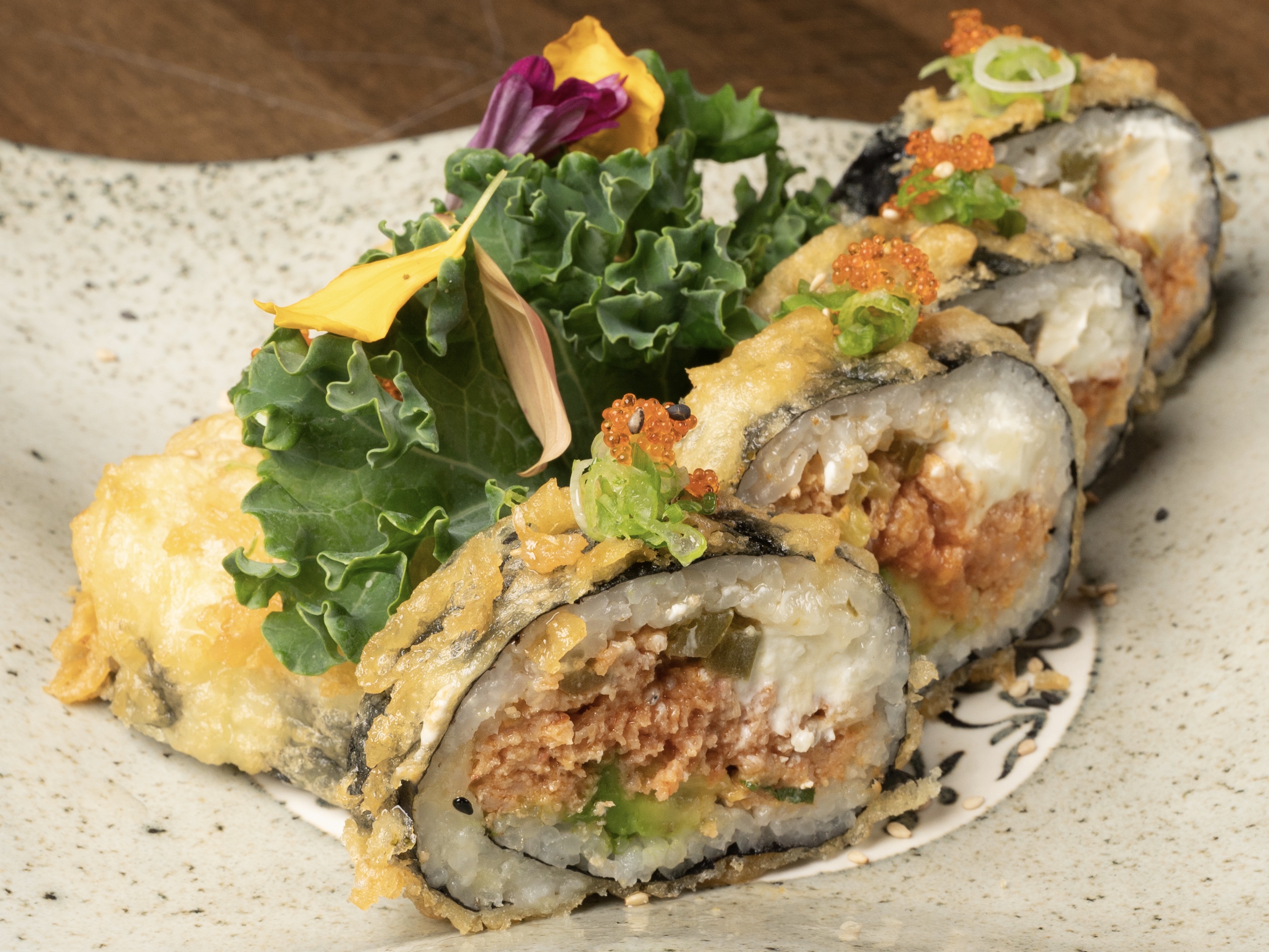 Order Kazan Roll food online from Zeppin Sushi store, Los Angeles on bringmethat.com